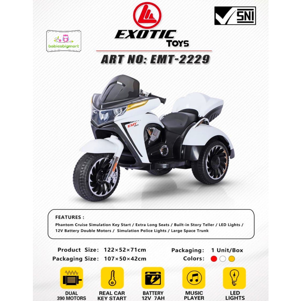 MOTOR AKI EXOTIC EMT 2229 MAINAN ANAK MODEL HARLEY