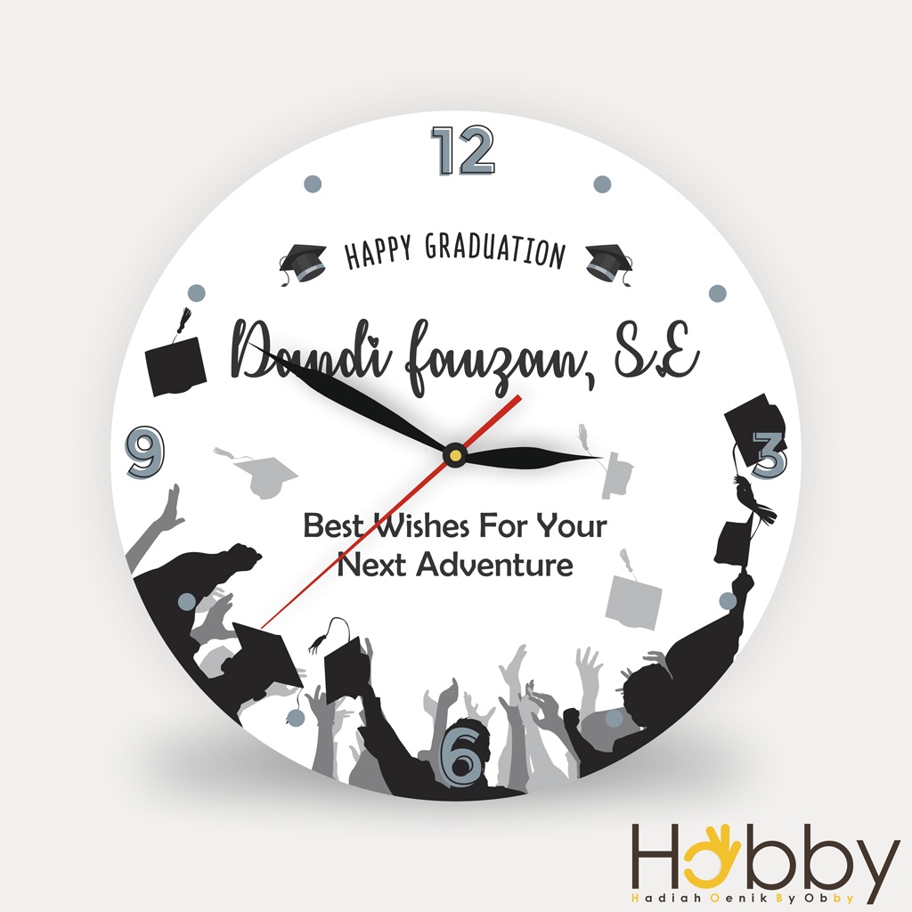 JAM DINDING UNIK CUSTOM NAMA TANGGAL KADO ULANG TAHUN KAYU GIFT GRADUATION MEJA DUDUK NIKAH AESTETIK
