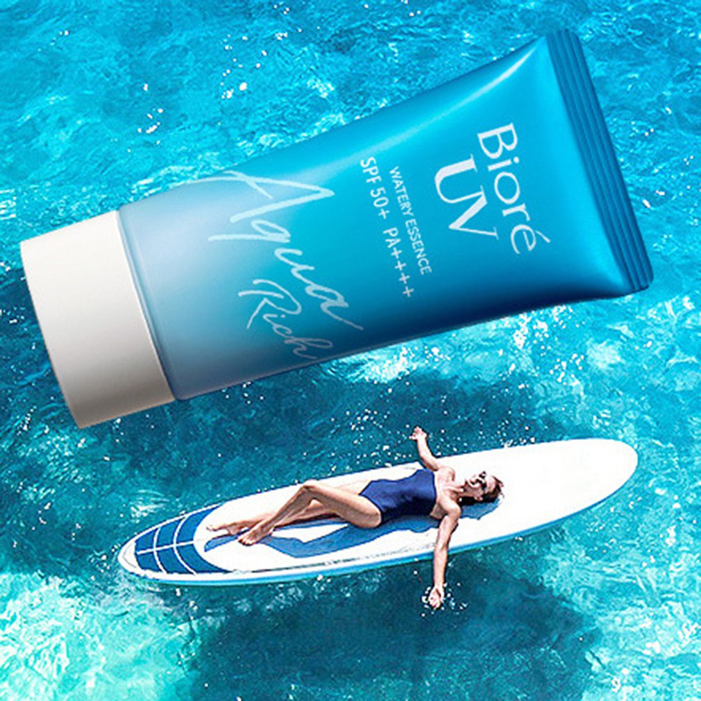 BIORE UV Aqua Blocking Moisturizing Rich Watery Essence Sunscreen SPF50+ PA++++ Sunblock 50g