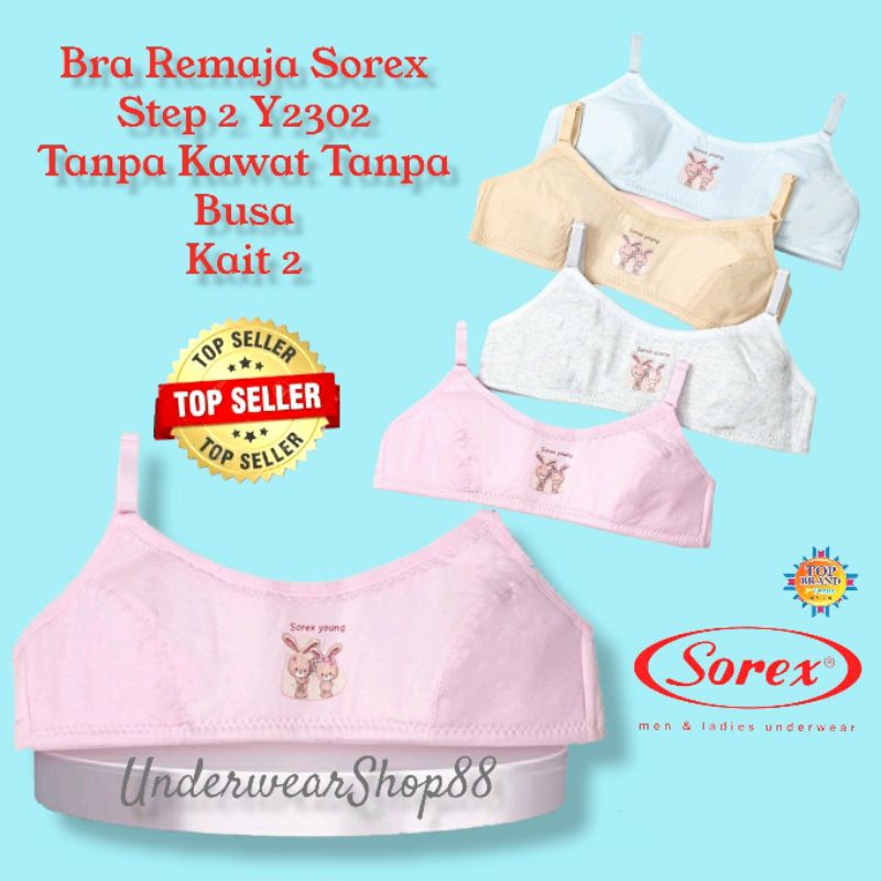 Miniset Semi Bra Step 2/Bahan Katun/Kait 2/Tanpa Kawat/Tanpa Busa/Best Seller