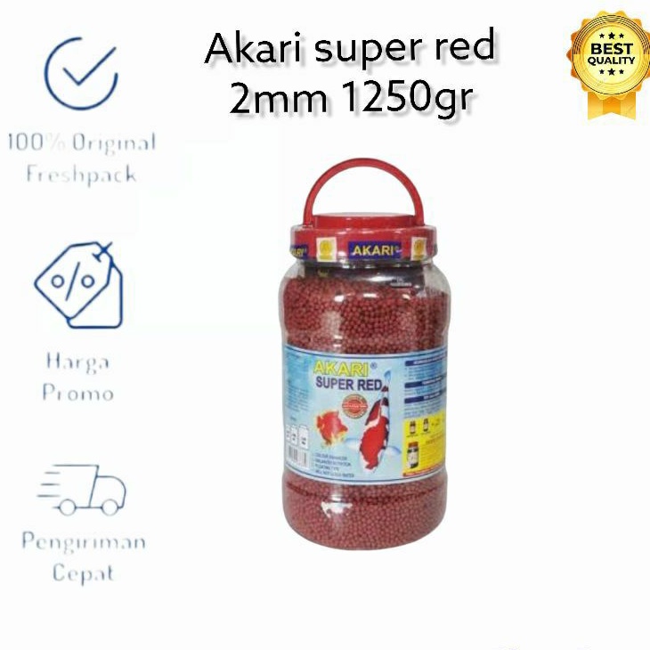 AKARI SUPER RED 1,25Kg 1,25 Kg 1250 gr gram Ukuran 2mm