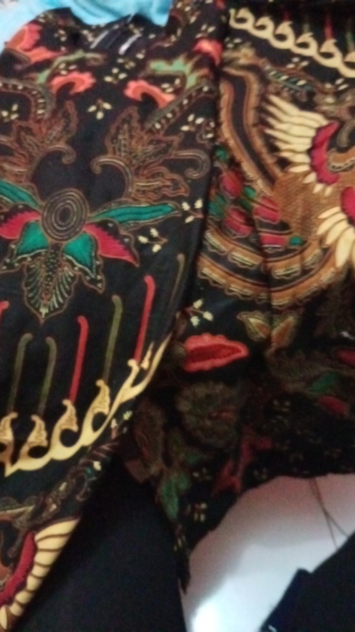 Batik Couple Keluarga Sania Ruffle Ori Ndoro Jowi Dnt Motif Kupu Sogan