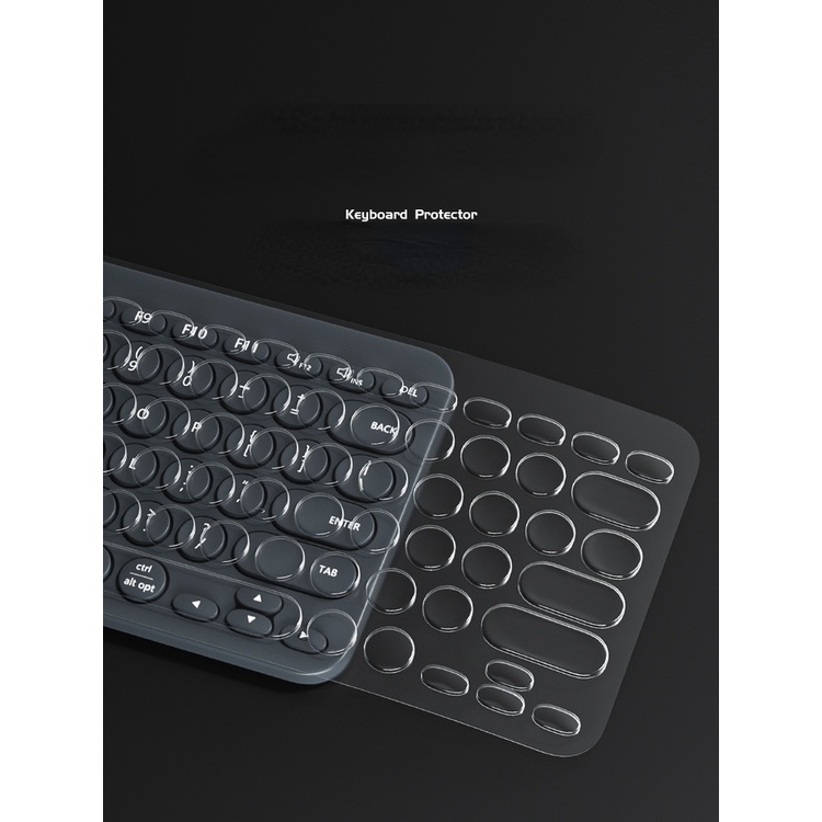 Film Pelindung Keyboard Wireless Bluetooth Logitech K380 K480 Bahan Silikon Transparan