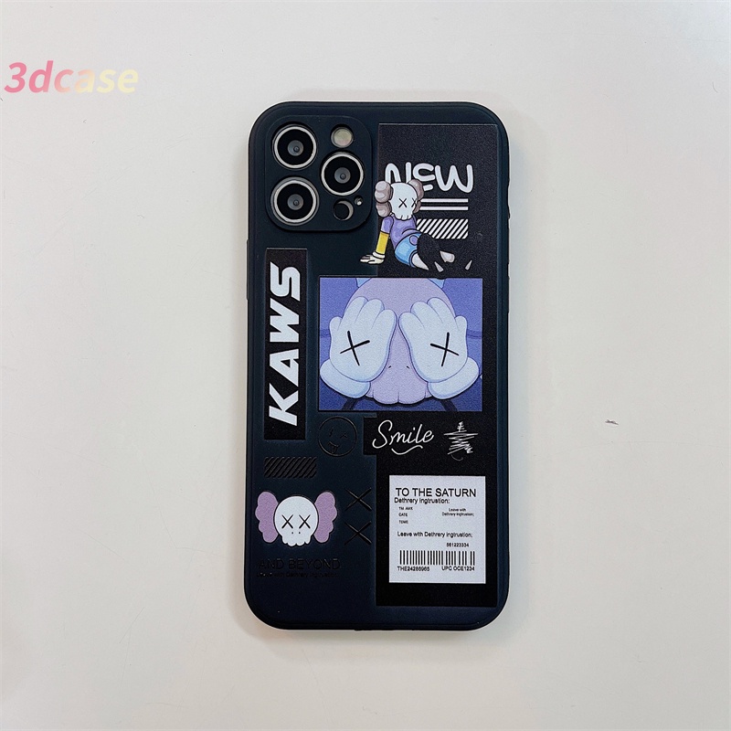 Case Realme C11 2021 C21Y C15 C21 C25 C20 C3 C12 C25S 5 5S 5i C17 7i C1 C25Y C2 C3i 6i C20A realme Narzo 20 10 10A 20A 30A A54 A15 A16 A9 A5 A7 A5S A95 A53 A33 Y12 Y20 A12 Pretty KAWS Bear Silicone Case