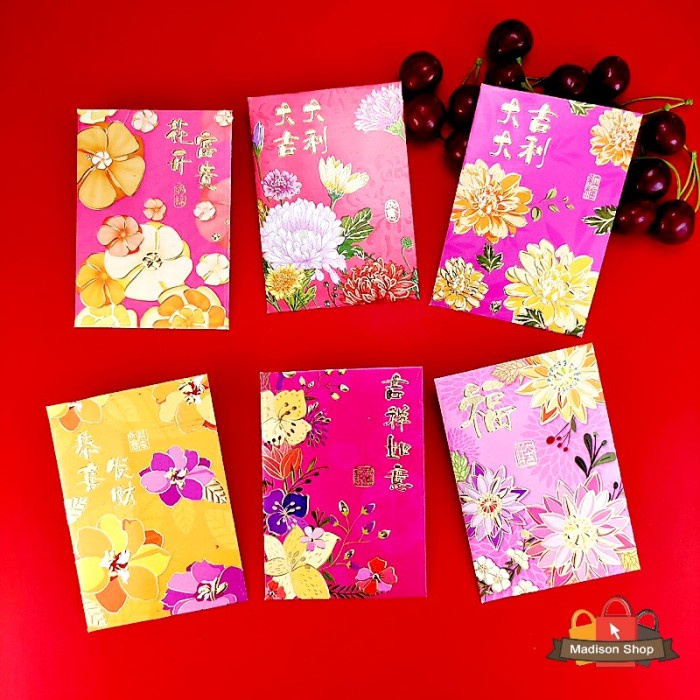 

Angpao Imlek Pendek Netral Bunga Pink Ampao Premium Ampau Sincia Z-006