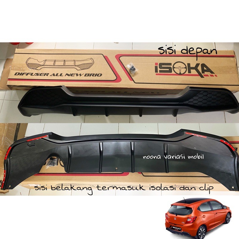 diffuser bumper belakang all new brio model oem noona variasi mobil