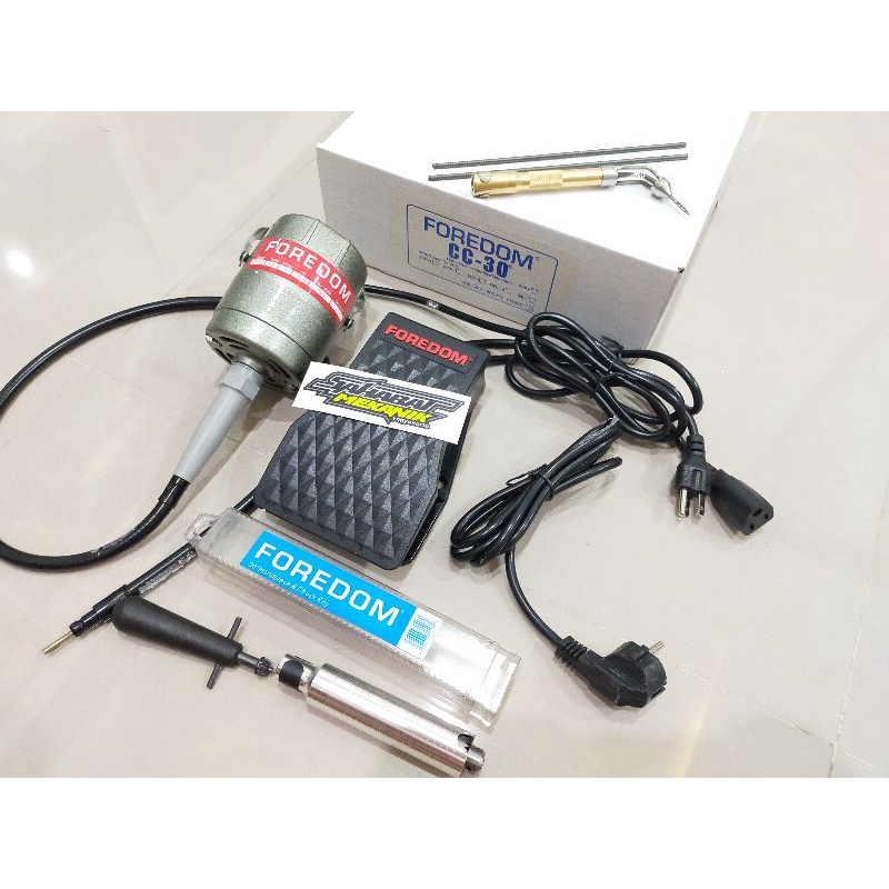 bortuner foredom lengkap handpiece gagang bengkok 2tak