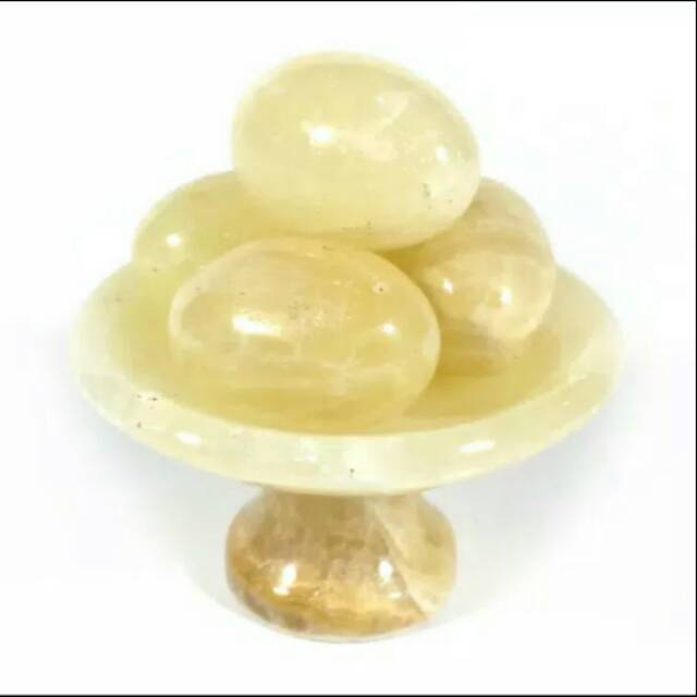 SATU SET MARMER EGG MEDITATION EGG STYLE BESAR ISI TATAKAN & TELUR BATU