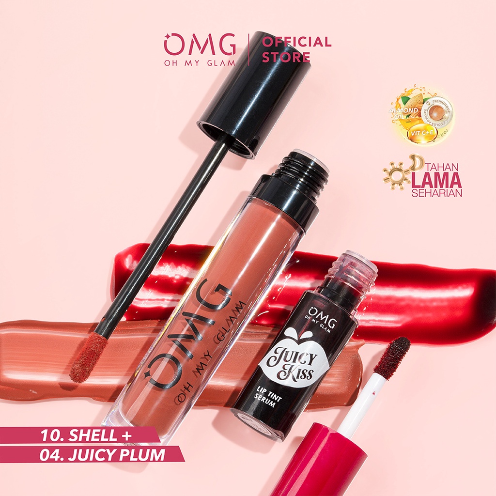 OMG Oh My Glam paket ombre lipcream dan liptint 2 pcs