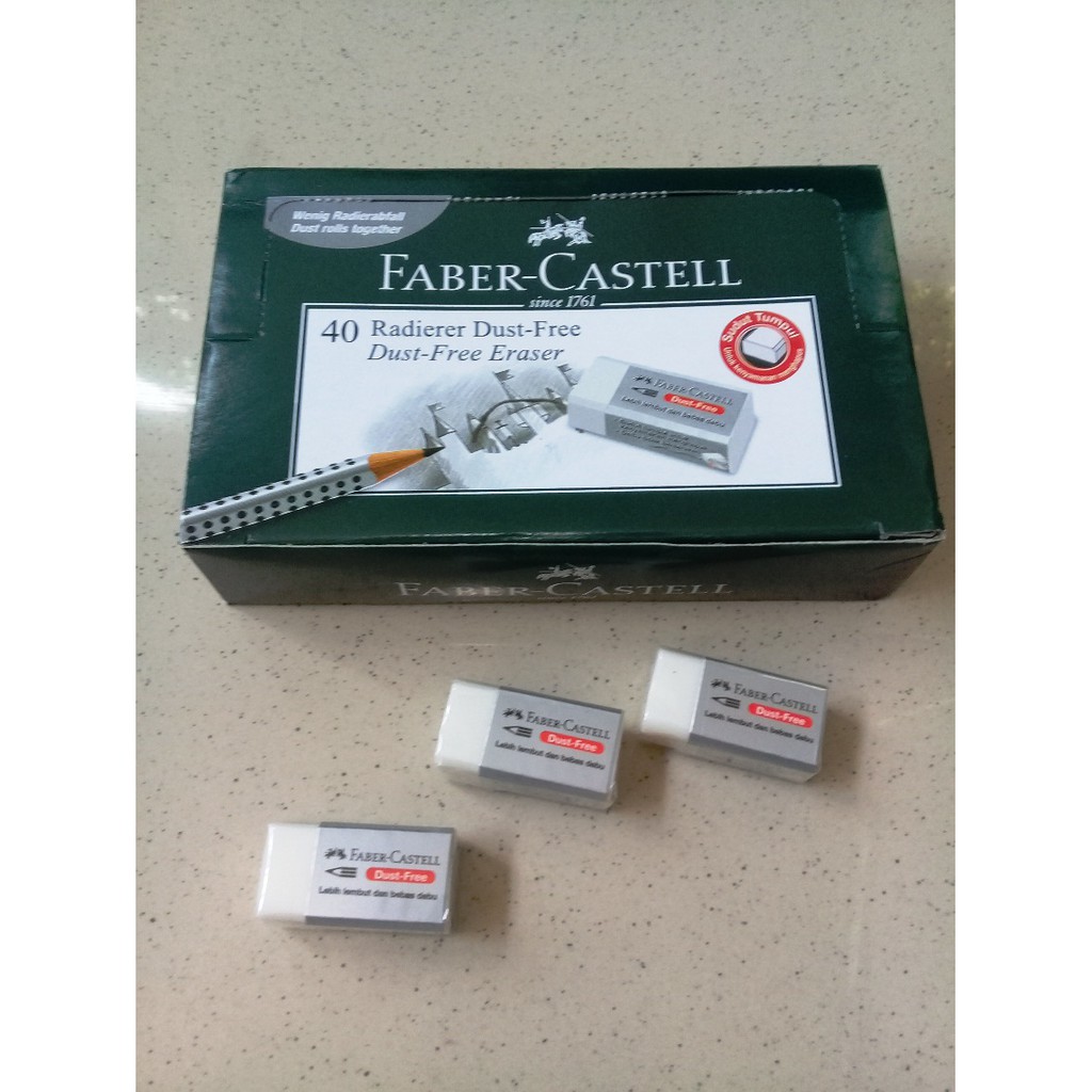 

Penghapus Putih Stip Kecil Dust Free Radiere Eraser Faber-Castell