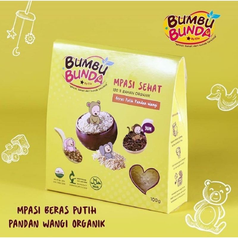 BERAS BUMBU BUNDA BY ELIA/ BERAS ORGANIK/ BERAS PENAMBAH BERAT BADAN/ MENTHIK SUSU/ BERNUTRISI TINGGI 100g