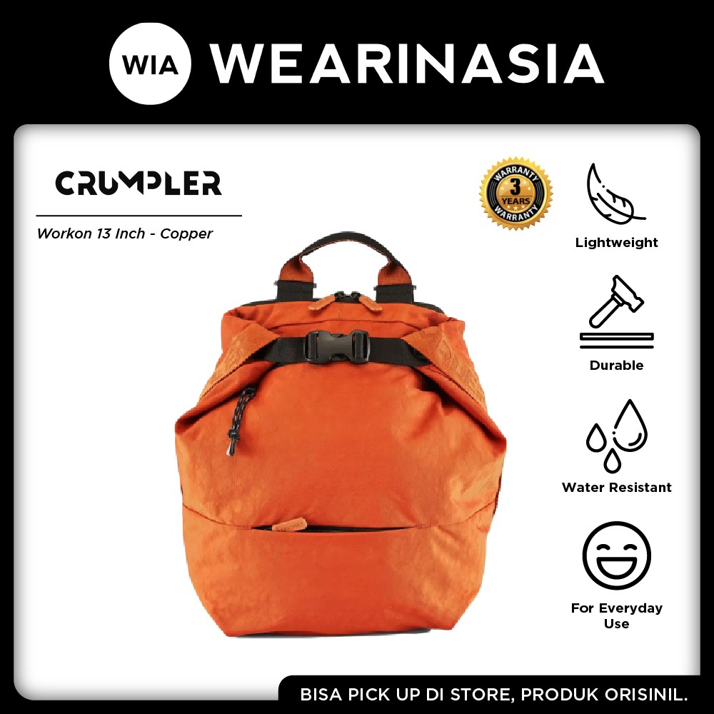 Crumpler WorkOn Backpack 13 Inch Tas Ransel Laptop Pria Wanita Ori