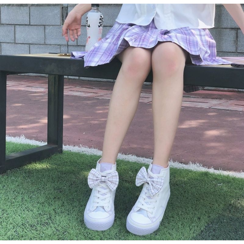 SEPATU SNEAKER  KAWAII JK GINGHAM