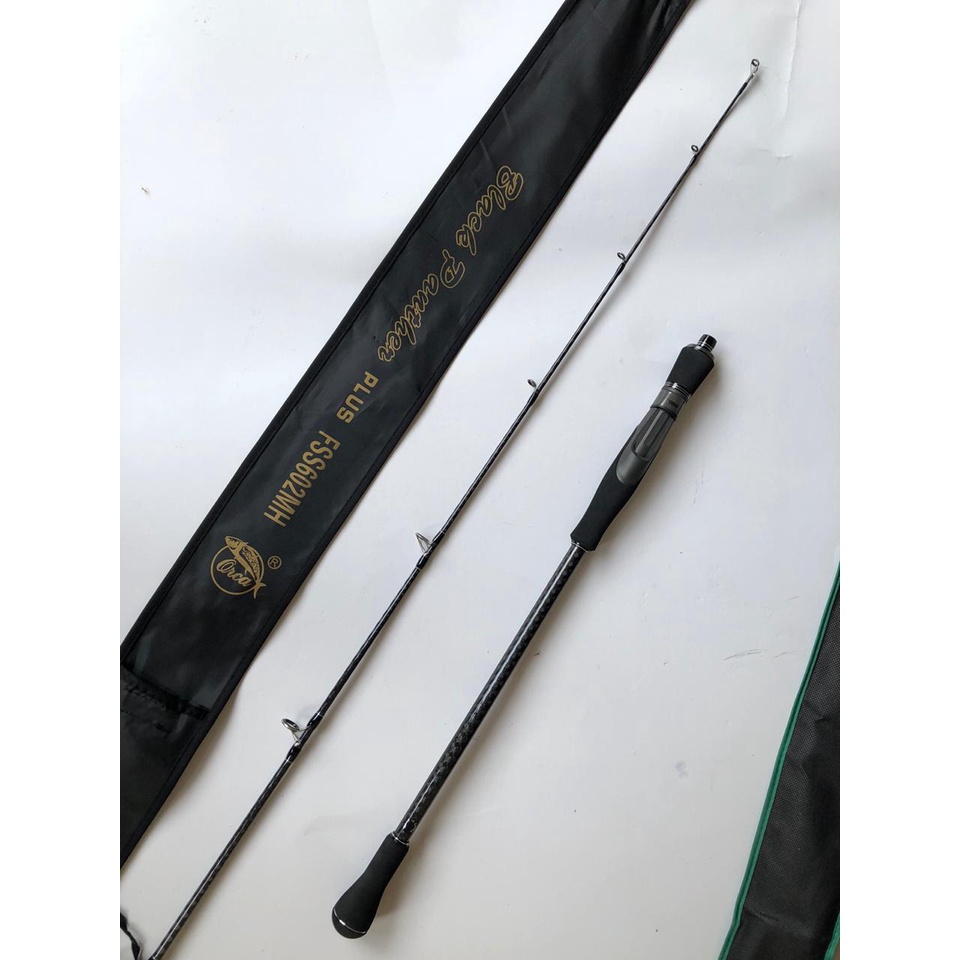 Joran Spinning Kuat Slow Jiggging Orca Black Panther 1.83 meter Carbon Solid