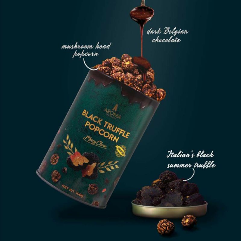 Aroma Black Truffle Popcorn made in Singapore