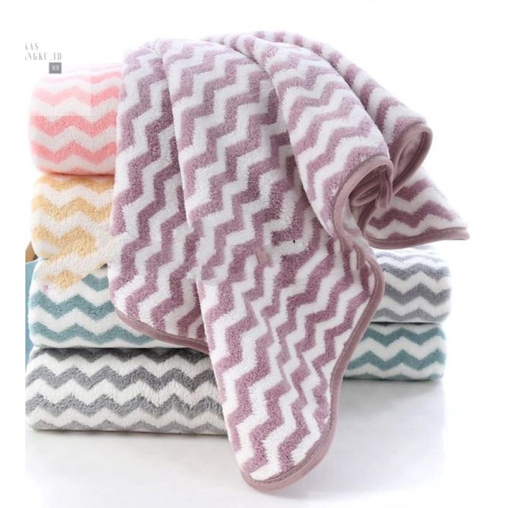 Handuk microfiber dewasa 70x140 cm Kwalitas Tebal