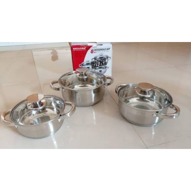 HAKASIMA 6 PCS CASSEROLE SET