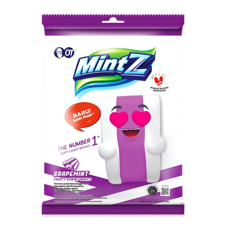 

MintZ permen rasa grapemint 115g