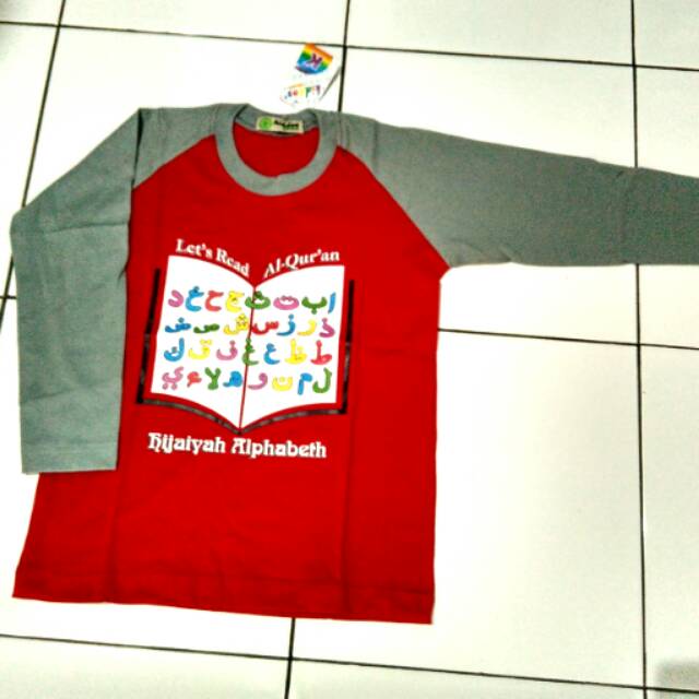 Huruf hijaiyah kiddos kaos anak