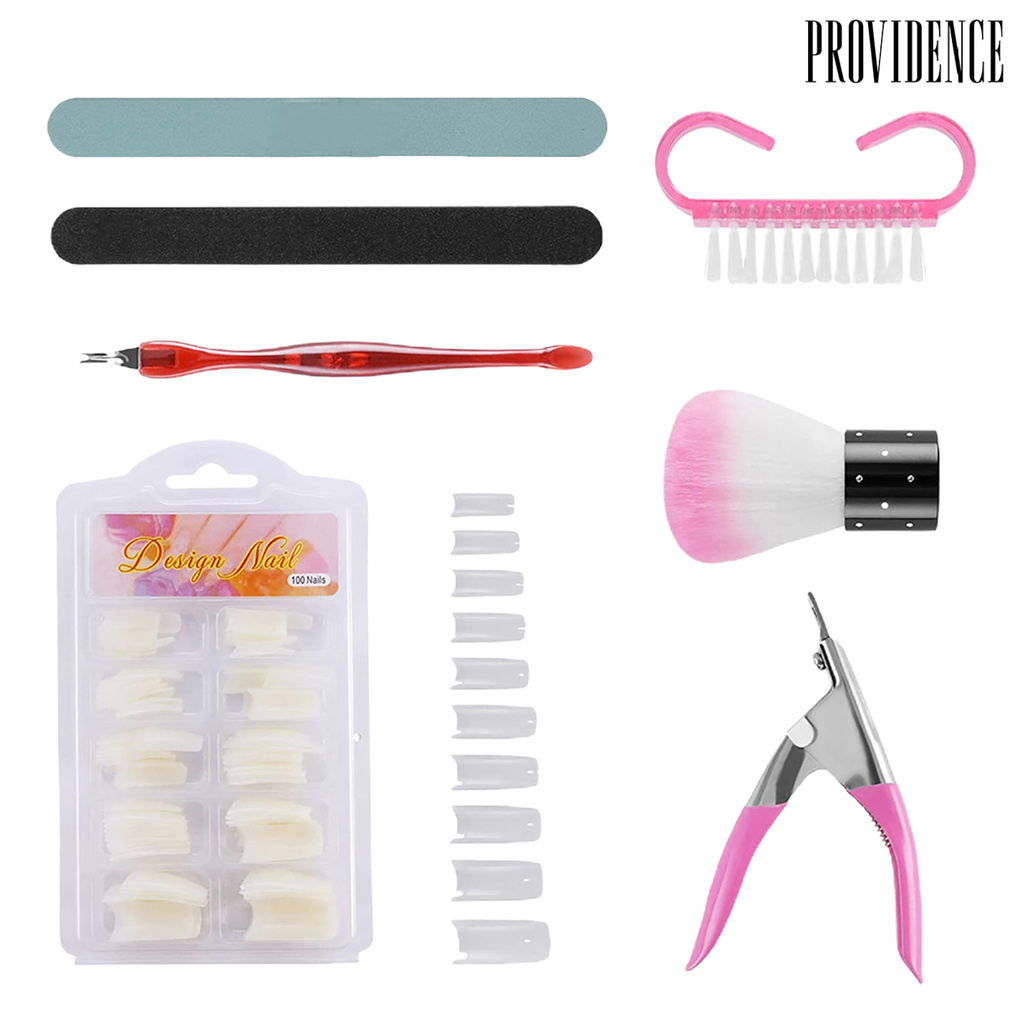 Providence 100pcs / Set Alat Pembentuk Kuku Palsu Bahan Abs Untuk Manicure / Nail Art