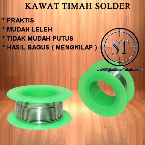 Timah Solder MTR @10M 60/40 0.8mm / 0.5mm Timah Patri 1 Rol Kecil ISI 10 Meter Kualitas Bagus Soldering Iron Menempel