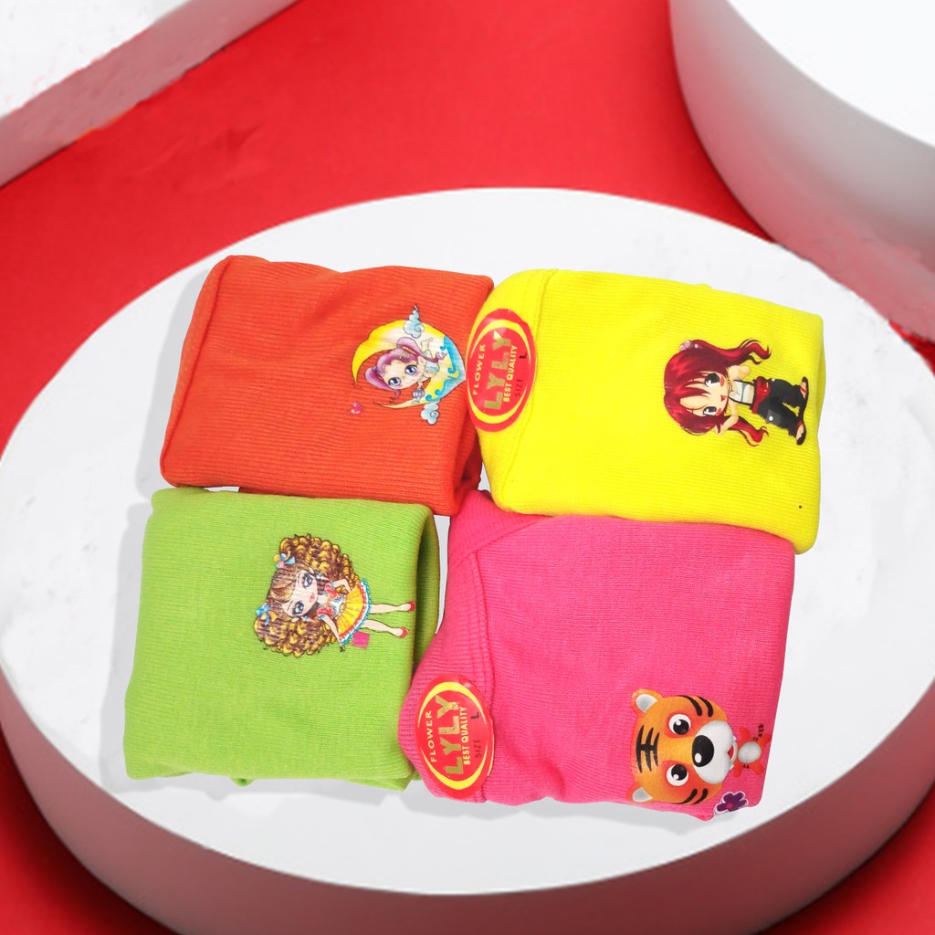 KAOS ANAK BAYI SINGLET PEREMPUAN WARNA MOTIF KARAKTER-1
