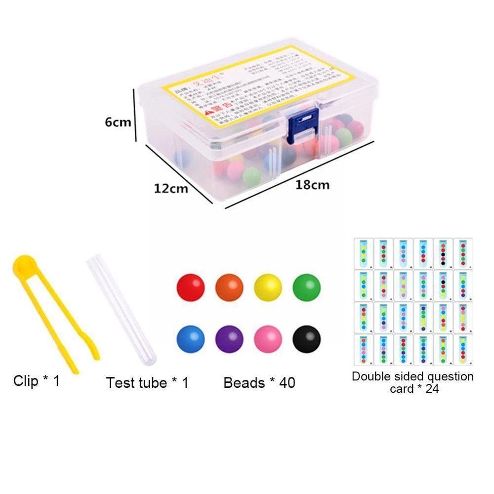 Mxbeauty Tabung Reaksi Mainan Gag Mainan Edukasi Plastik Pelatihan Motorik Halus Tes Manik-Manik Konsentrasi Logika