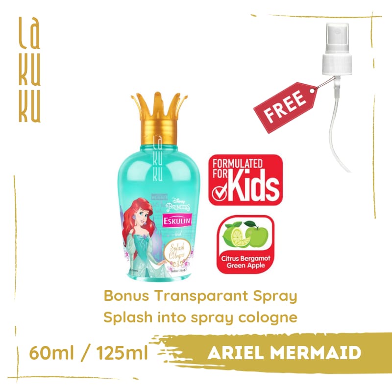 Lakuku - Eskulin Kids Splash Cologne 60ml Princess Disney Parfum Anak Wangi