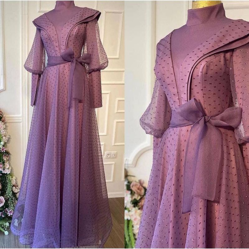Gaun tile organza