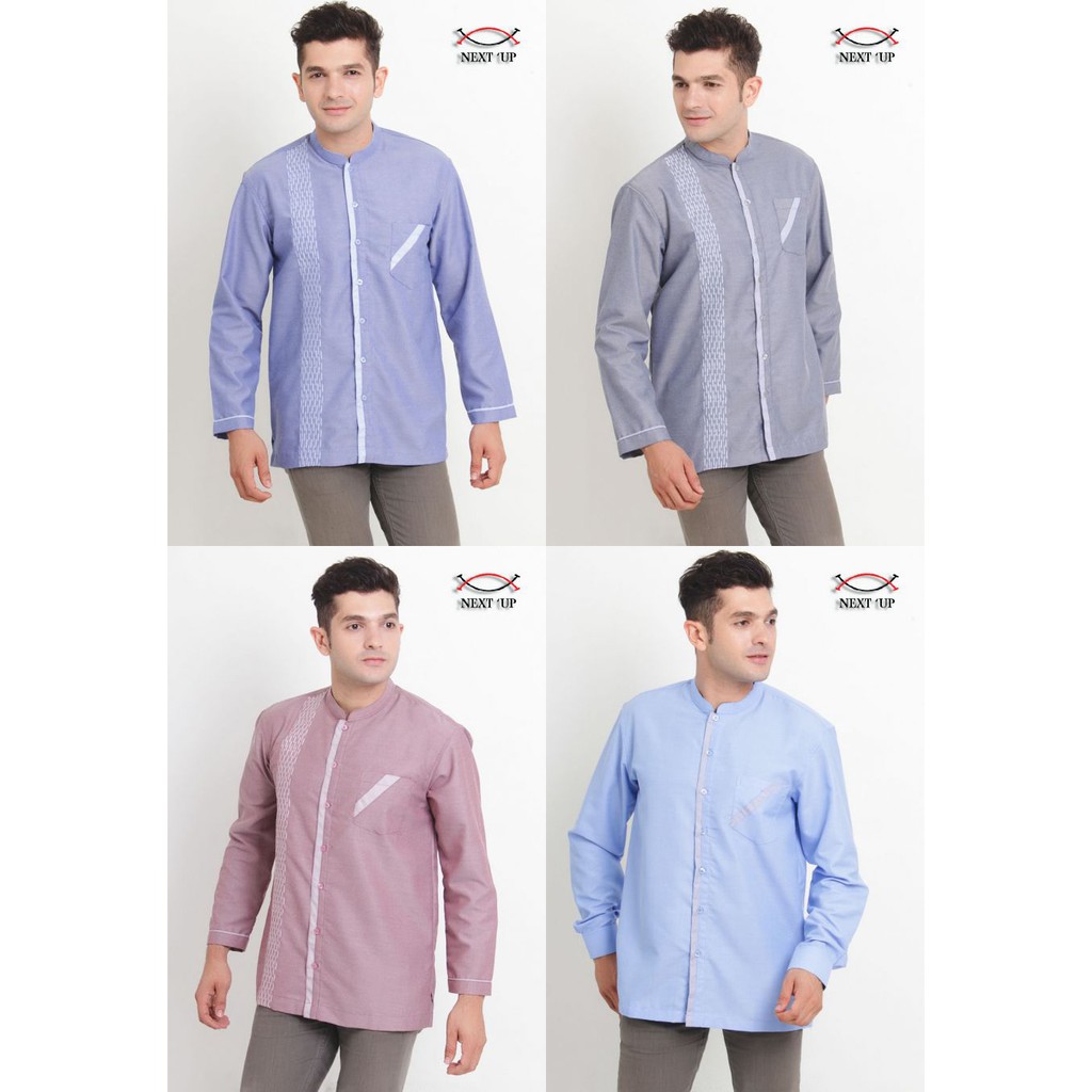 Baju Koko Pria Muslim Lengan Panjang Baju Koko Bordir NEXTUP1173