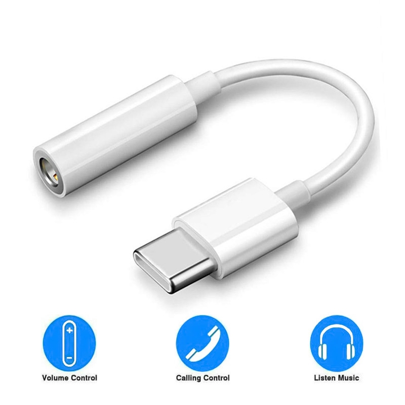 Kabel Adapter USB Tipe C Ke Jack Audio 3.5mm Untuk Headphone