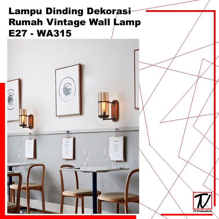 Lampu Dinding Dekorasi Rumah Vintage Wall Lamp / Lampu Penghias Ruangan