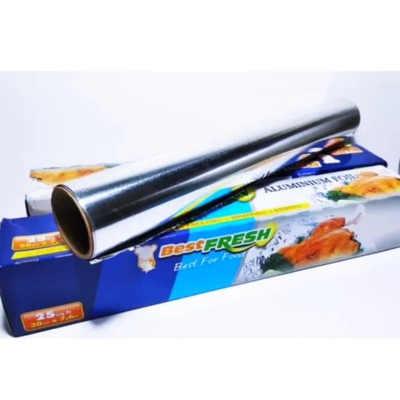 ALUMINIUM FOIL BEST FRESH FOR FOOD 30cmx7..6 m