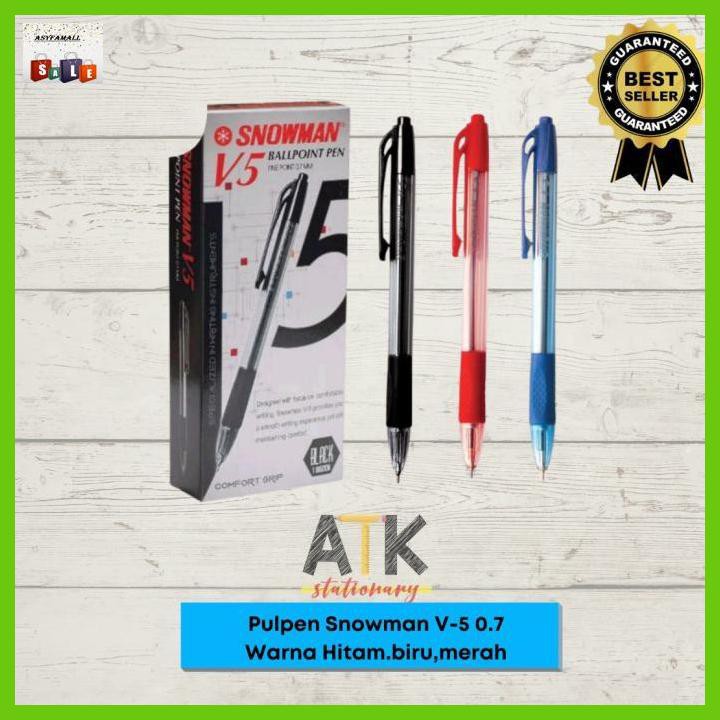 

Silutala- Pulpen Snowman V5 Atk - Hitam -Ori.