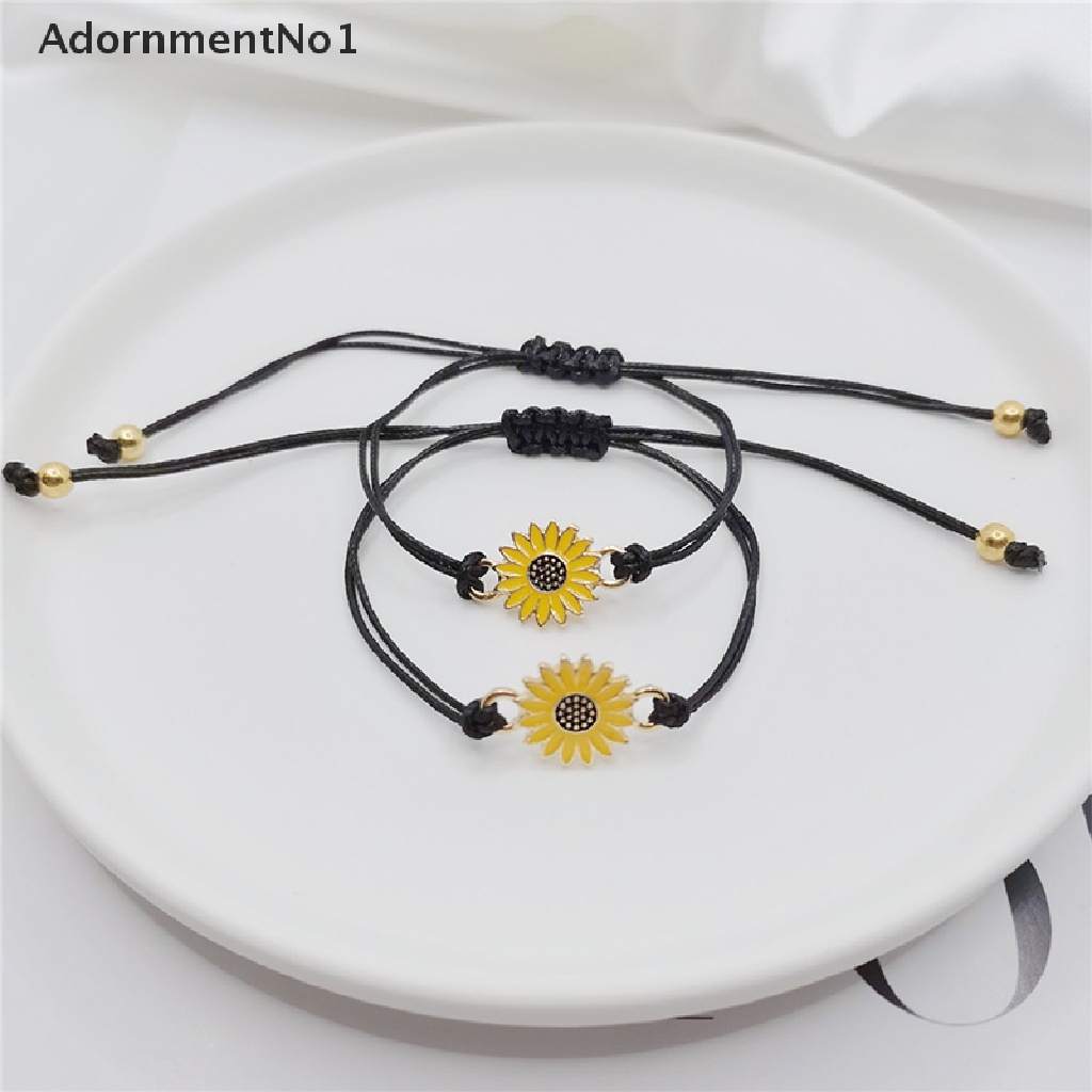 (AdornmentNo1) 2pcs / Set Gelang Persahabatan Rantai Pendan Hati + Huruf Lucky Wish