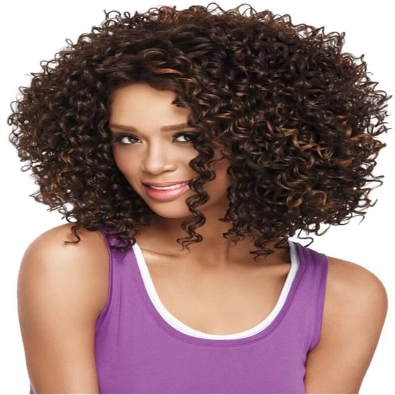 Wig keriting afrika brazil curly rambut palsu premium