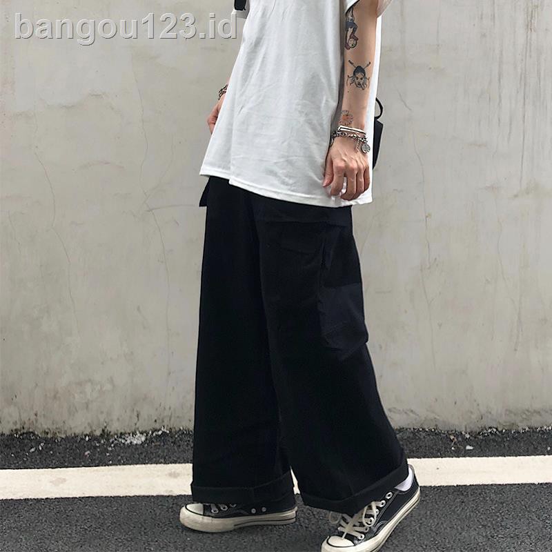  Celana  Cargo  Model Longgar Gaya  Jepang Retro Untuk Pria 