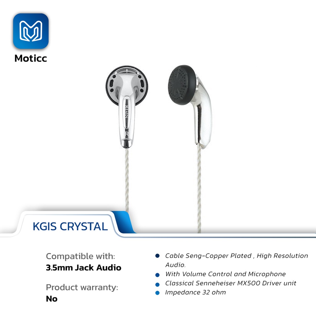 KGIS HIFI with Silver Plated Cable with Mic Hifi Earphone High End Headset