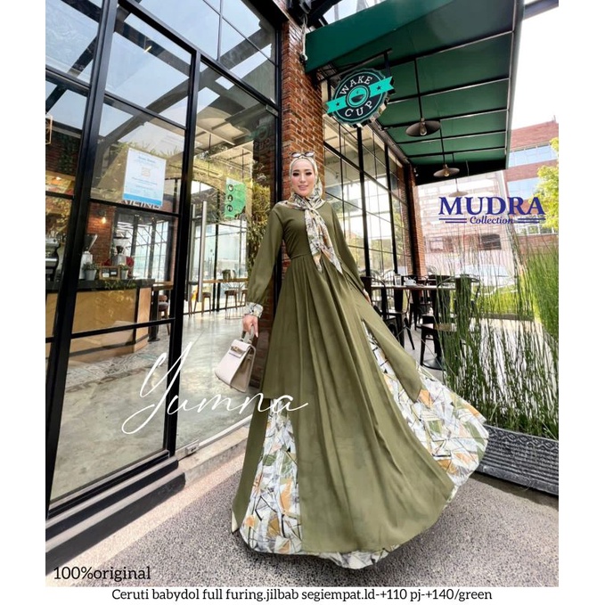 Abaya muslim syar'i Yumna dress by mudra