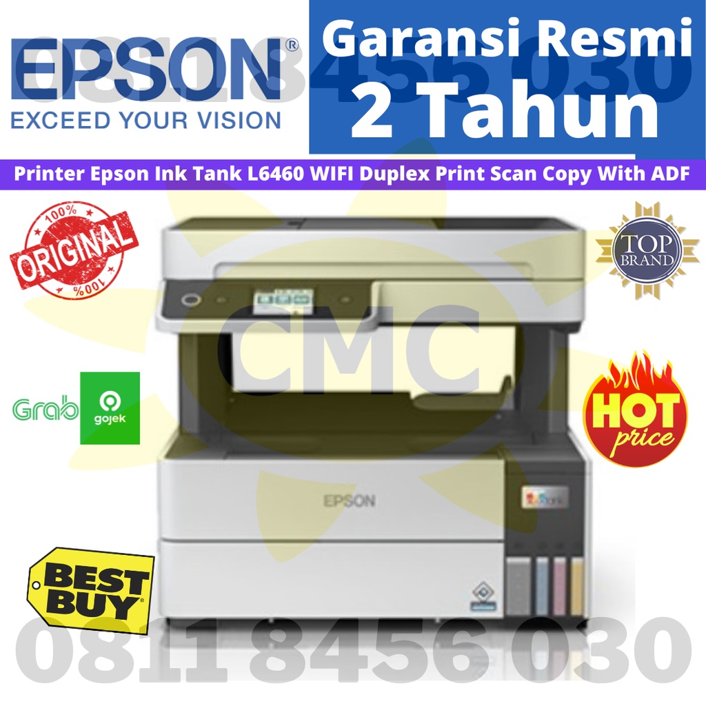 Epson EcoTank L6460 L 6460 WiFi Duplex All In One Ink Tank With ADF Resmi