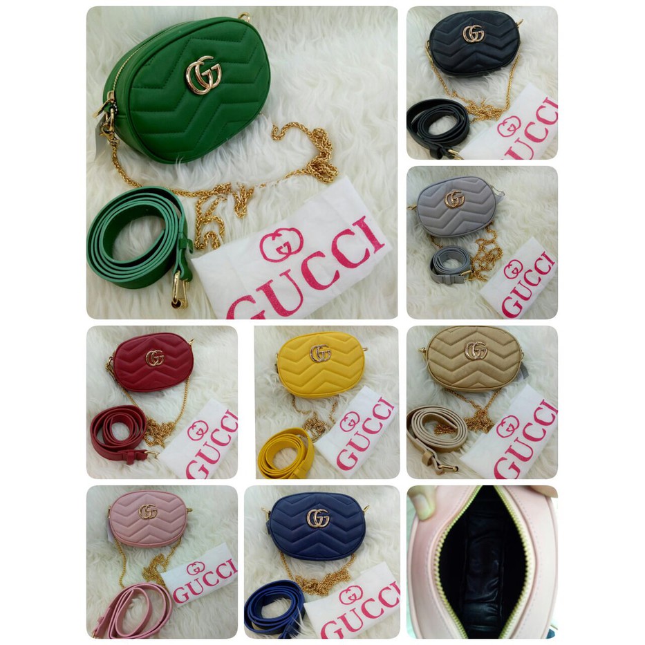 TAS WANITA SLING BAG SELEMPANG GUCCI PINGGANG BELT WAIST