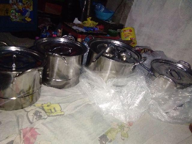 Stock Pots Steamer Panci Set 4 Pcs Dengan Steamer