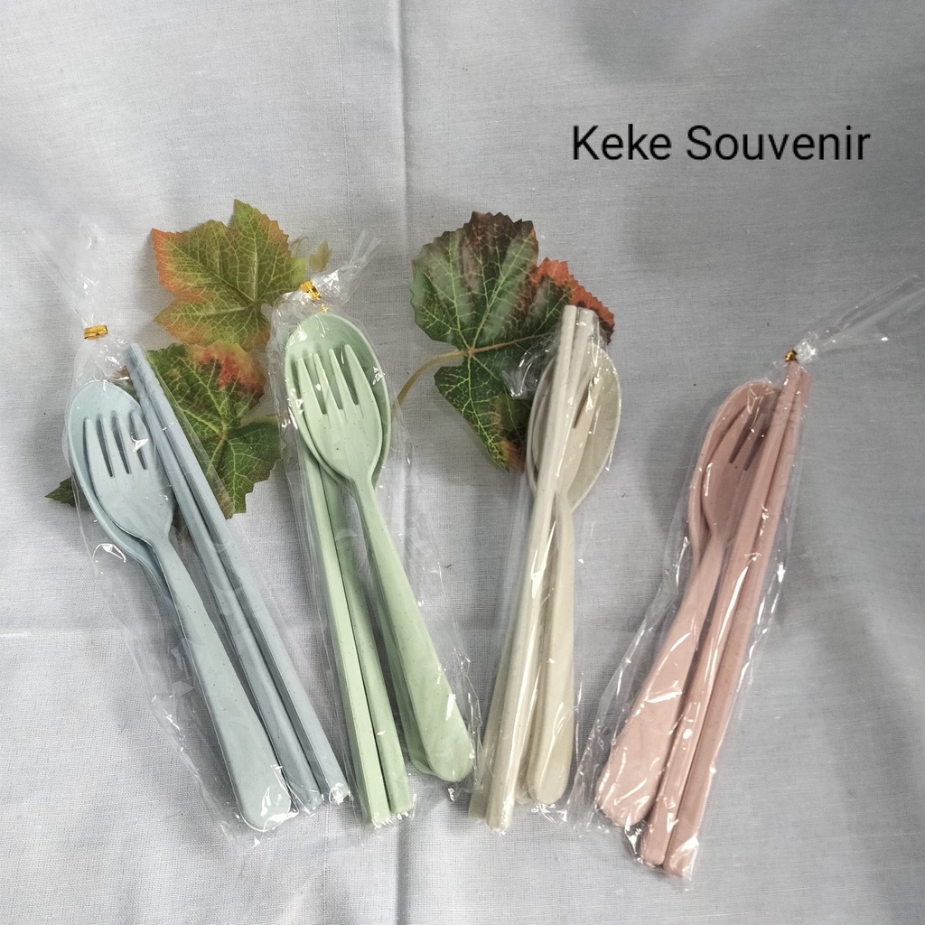 Grosir Souvenir  Termurah 50 Pcs Sendok Set Jerami Import  Cantik Packing Plastik FREE BUBBLEWRAP Fr