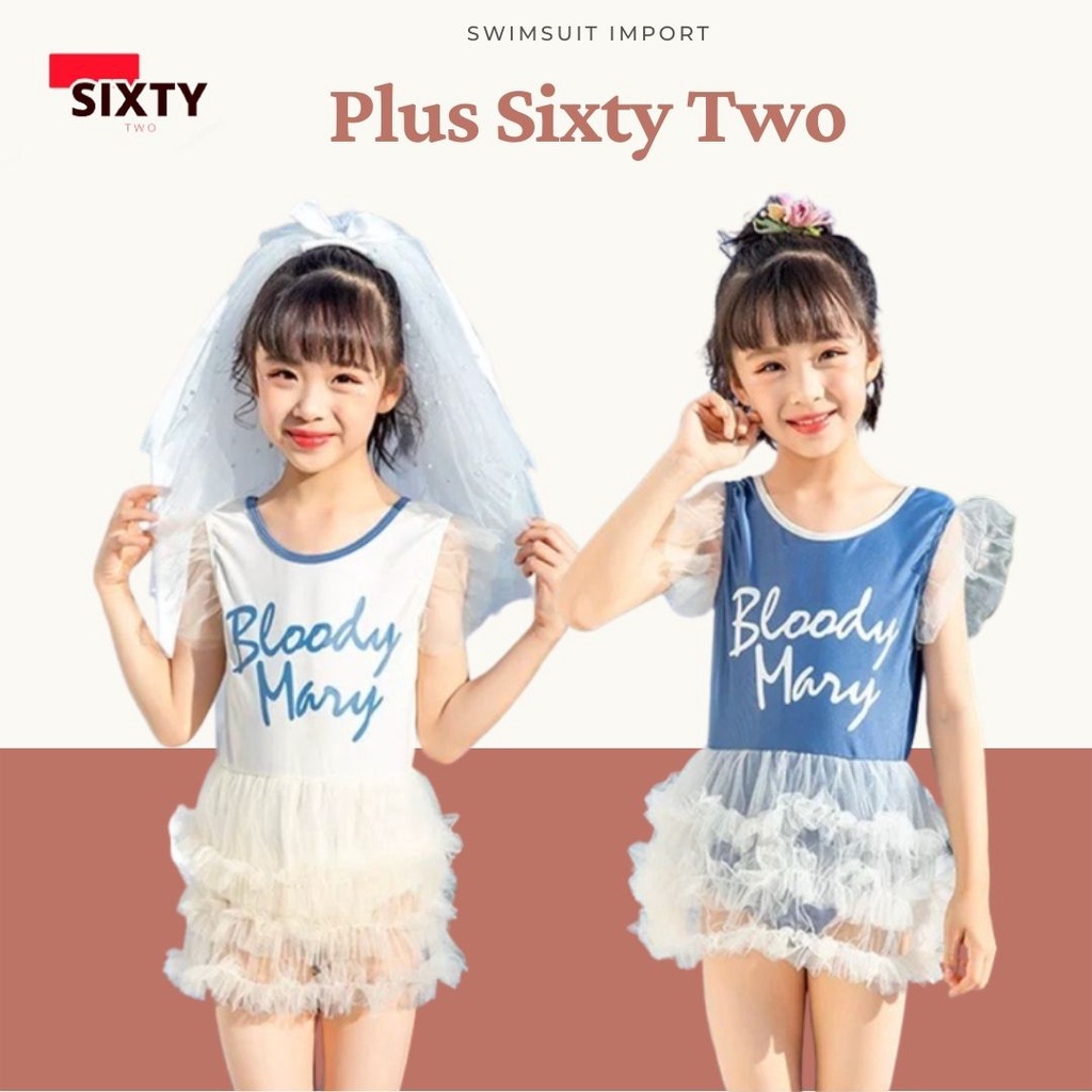 +62-069 Baju renang anak perempuan model rok rendah