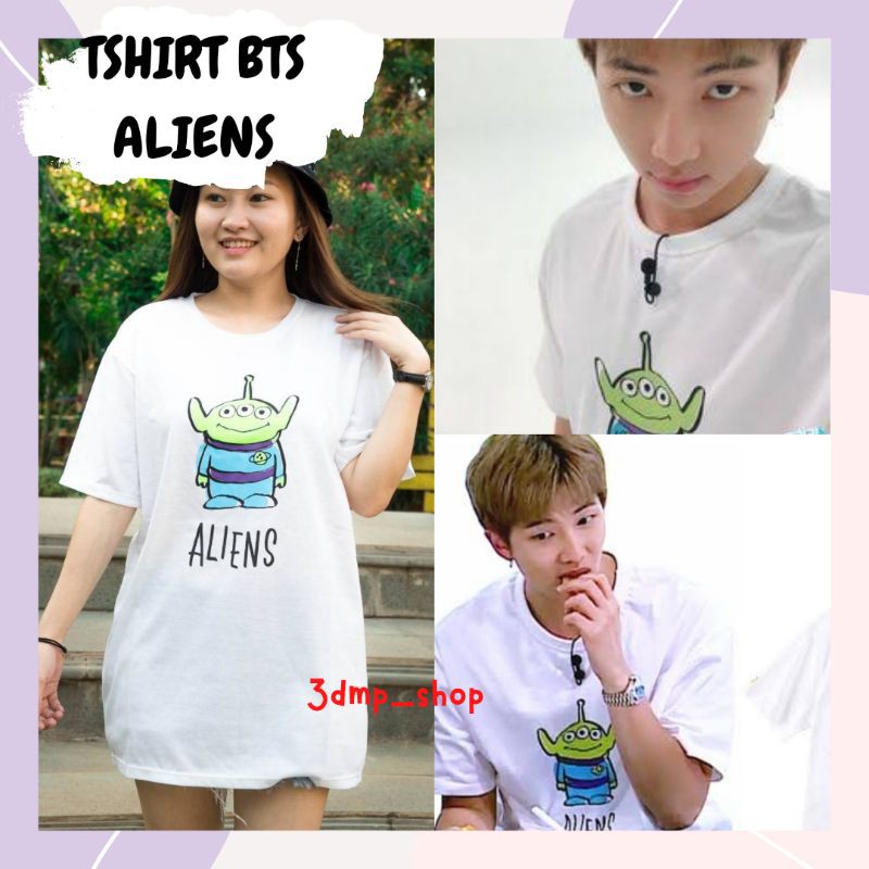 Tshirt kaos rapmonster bts rm aliens toy story