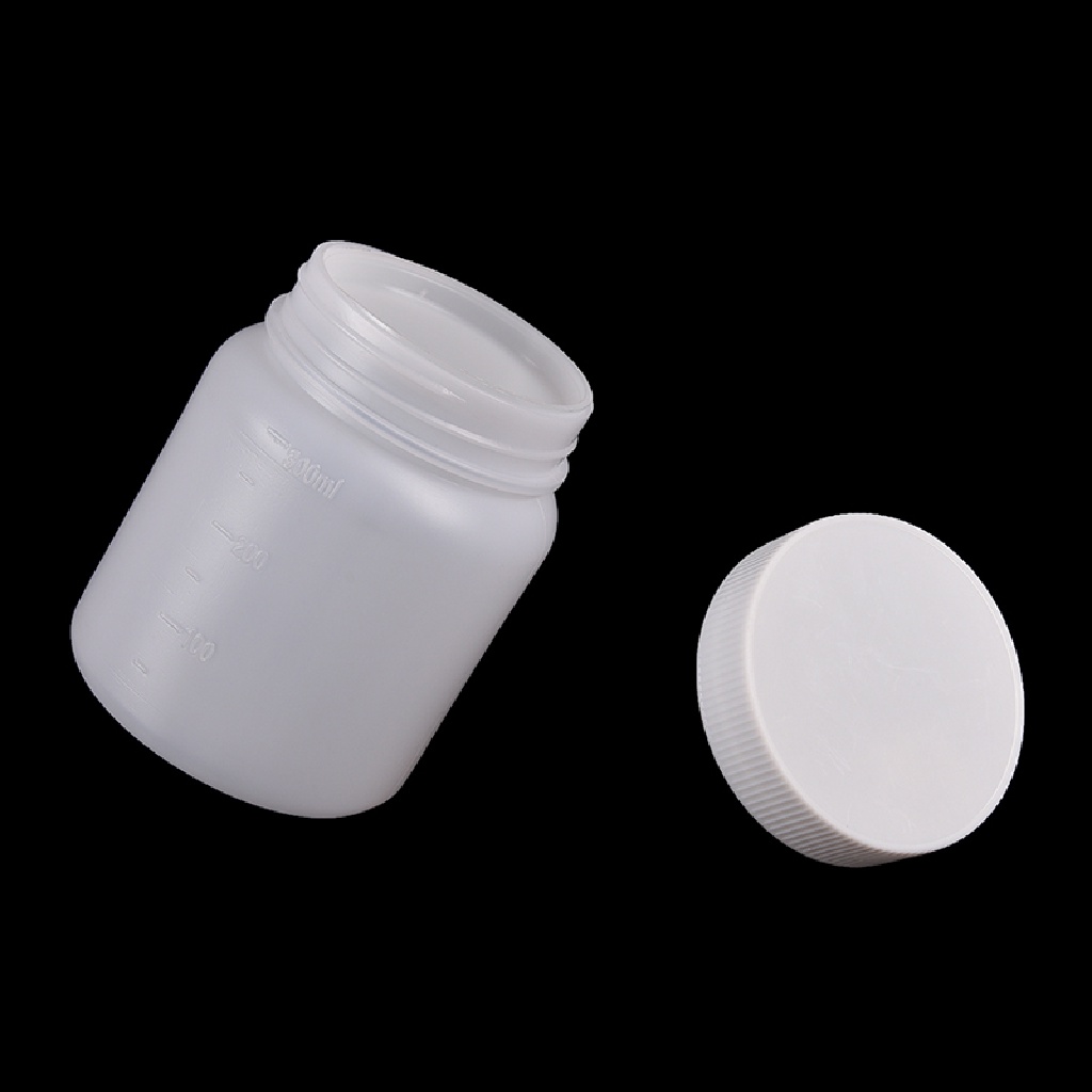 1pc Botol Penyimpanan Sampel Kimia Bentuk Silinder Bahan Plastik Bening 300ml