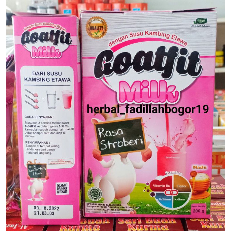 

Etawa Goafit Milk Susu Kambing Etawa Goafit Strawberry 200gr New Original Asli