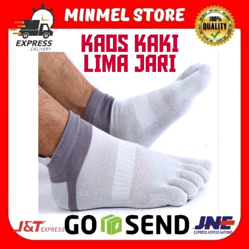 KAOS KAKI OLAHRAGA PRIA PENDEK SEMATA KAKI LIMA JARI FIVE TOE SOCKS PREMIUM