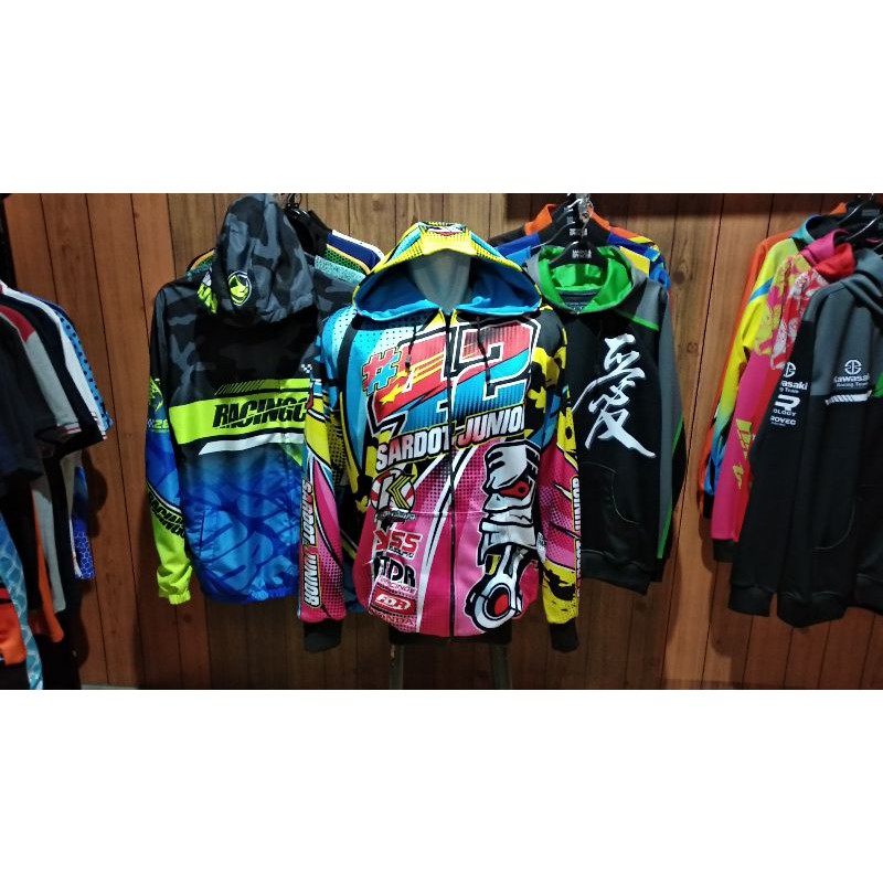 JAKET JERSEY KARAKTER KARTUN RACING CUSTOM NAMA HOODIE PRIA WANITA UNISEX