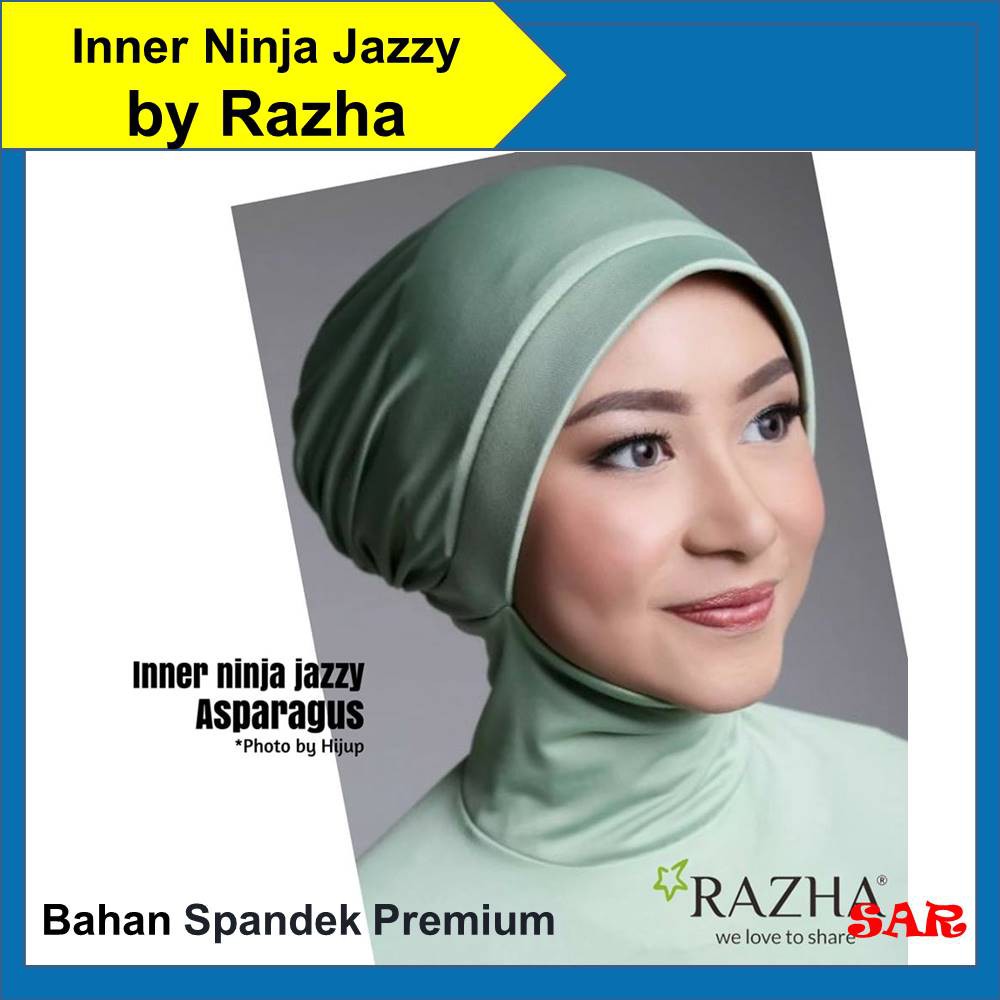 Inner Ninja Jazzy Syari Soft Pet Polos Satu Warna Anti Pusing Daleman Hijab Khimar Kerudung by Razha